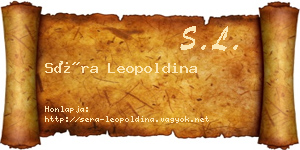 Séra Leopoldina névjegykártya